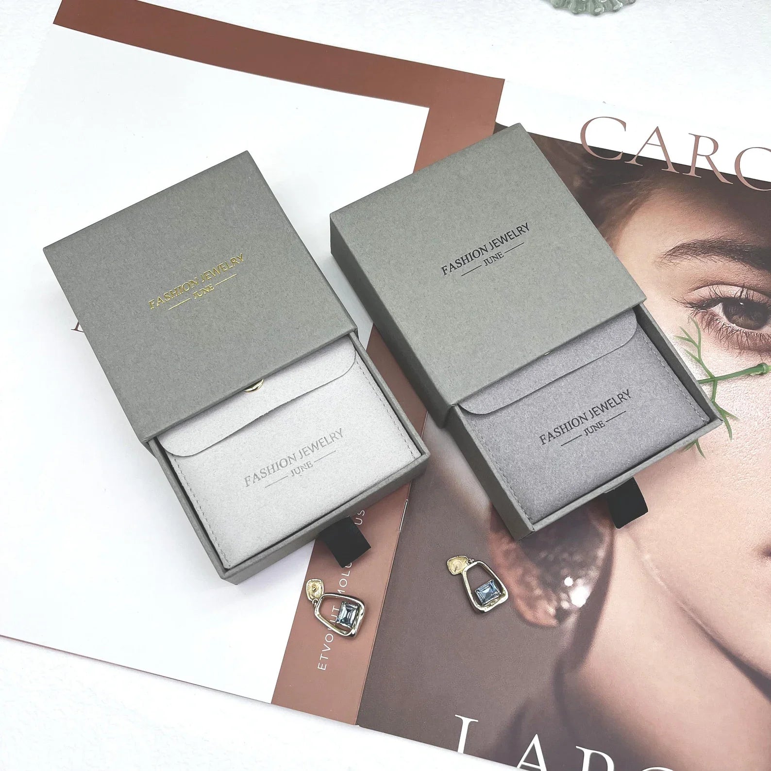 Personalize Slid Out Drawer Jewellery Box Packaging Branded Jewelry Boxes Pull Out Jewelry Box Jewelry