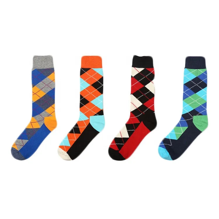 XIANGHUI XIANGHUI Wholesale Custom Fashion Sublimated Tube Funny Combed Crew  Cotton Socks for Women