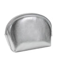 OEM Clutch Cosmetic Bags Silver Soft Leather Toiletry Bags for Travel Waterproof Portable Make up Storage Organizer Makeup Bags