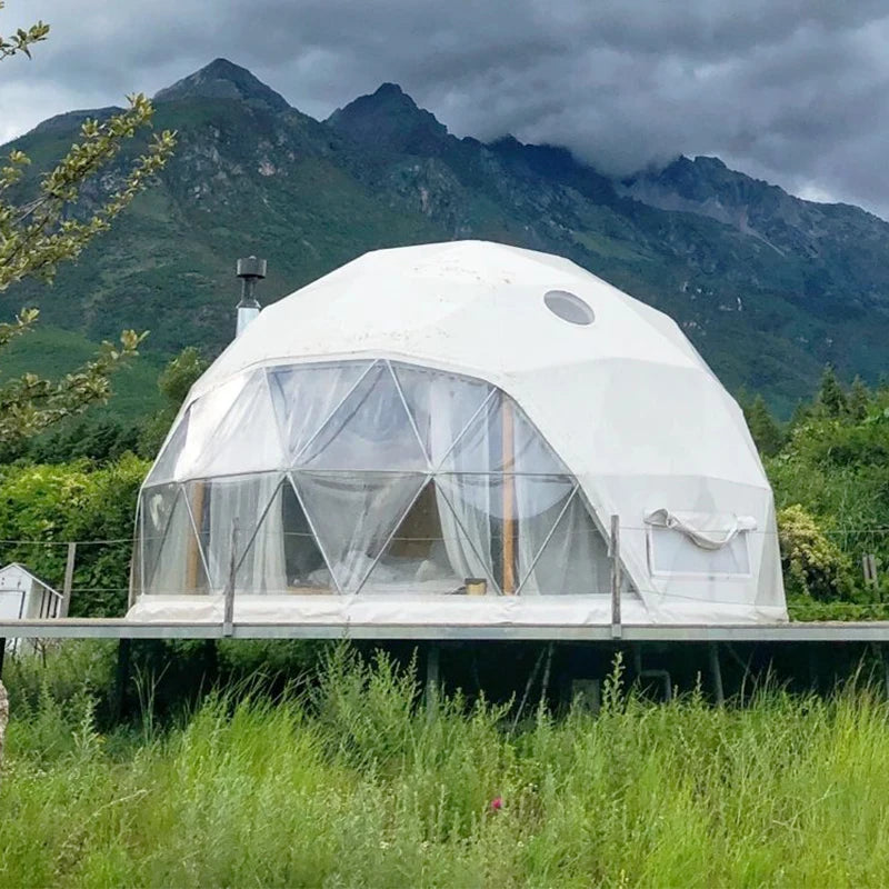 Prefab Luxury Geodesic House Glamping Igloo Dome Tent for Resort Hotel Family