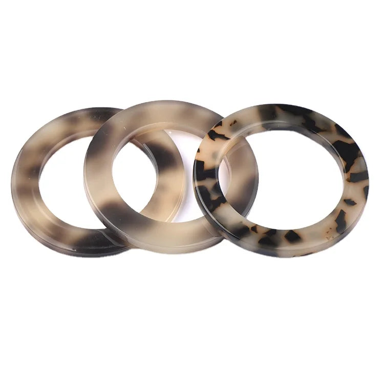 Resin Acetate Acrylic Tortoiseshell Buckle for Swimwear Accessories Ring