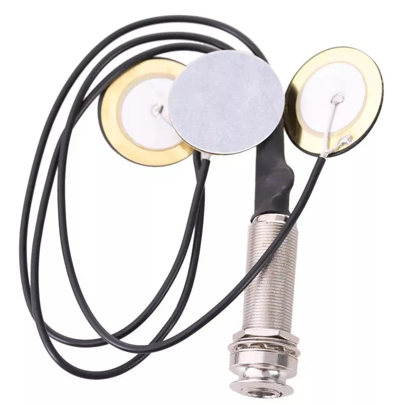 Piezo Contact Microphone 3 Transducer Pickups with End Pin Jack for Kalimba MegaBDM