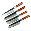 Hot Selas 4 Pcs Stainless Steel 4Cr13 Kitchen Knife Set with Premium Mkuruti Wood Handle