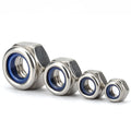M3 M4 M5 M6 M8 M10 DIN985 A2 Stainless Steel 304 Nyloc Nuts Locking Nylon Lock Nuts