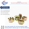 Hexagon Slotted Nut Color-Plated Zinc with Steel and Stainless Steel Nut Manufacturer High Strength Bolt and Nuts