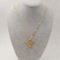Fine Hot Sale Fashion Jewelry 18K Gold Stainless Steel Elegant Necklace Inlaid Zircon Phoenix Wings Pendant Necklace for Women