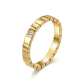 Beimai OEM Ring Wholesale Plaid Diamond-encrusted Stainless Steel Women's Ring