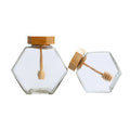 Hexagonal Honey Jam Kitchen Container With Bamboo Lid