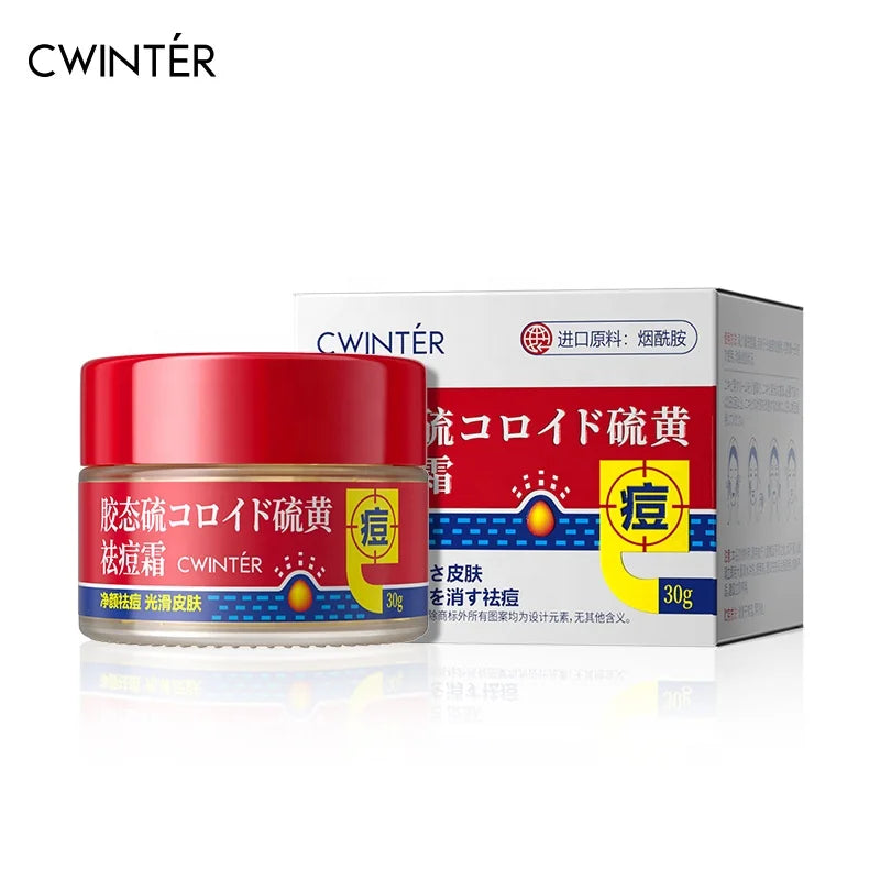 ZHIDUO Colloidal Sulfur Acne Cream 30g Moisturizer Acne Cream