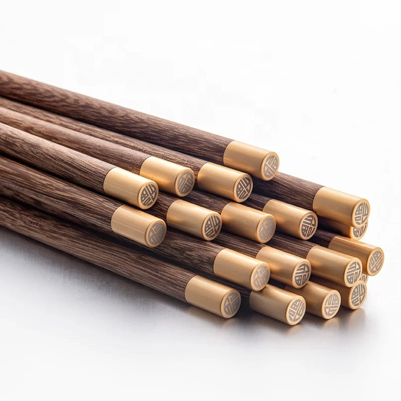 1 Pair Wooden Chopsticks Without Lacquer Wax Household Healthy Tableware Sushi Chinese Chopsticks Home Party Restaurant Supplies