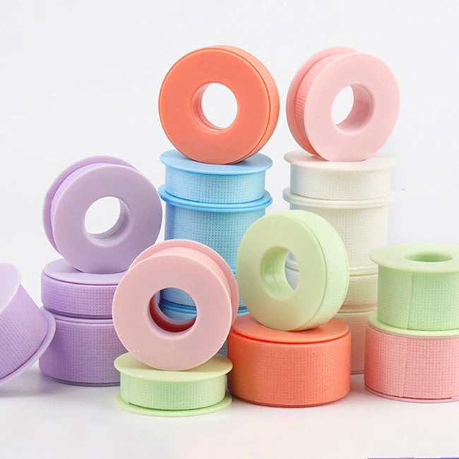 Wholesale Sensitive Skin Lash Tape Silicone Tape Eyelash Extensions Pink Green Blue Purple PE Eyelash Tape