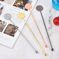 Wholesale Bar Accessories Stainless Steel Plated Swizzle Mixing Stirrer Sticks for Coffee Bar Party MegaBDM