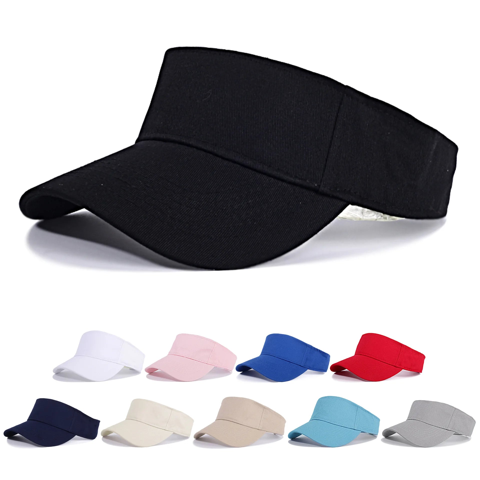 Wholesale Stock New Arrival Cheap Baseball Hats Spring Summer Adult Cotton Sunhat Peaked Hat Tennis Golf Sports Visor Hat