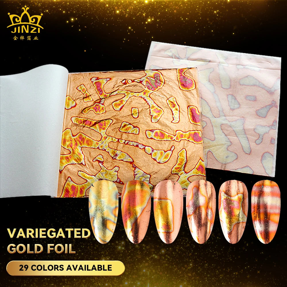 Multi Colors 14 X 14 cm Variegated Copper Leaf Sheets Imitation Gold Foil for Home Decorative Wallpaper Nail Craft Gold Gilding