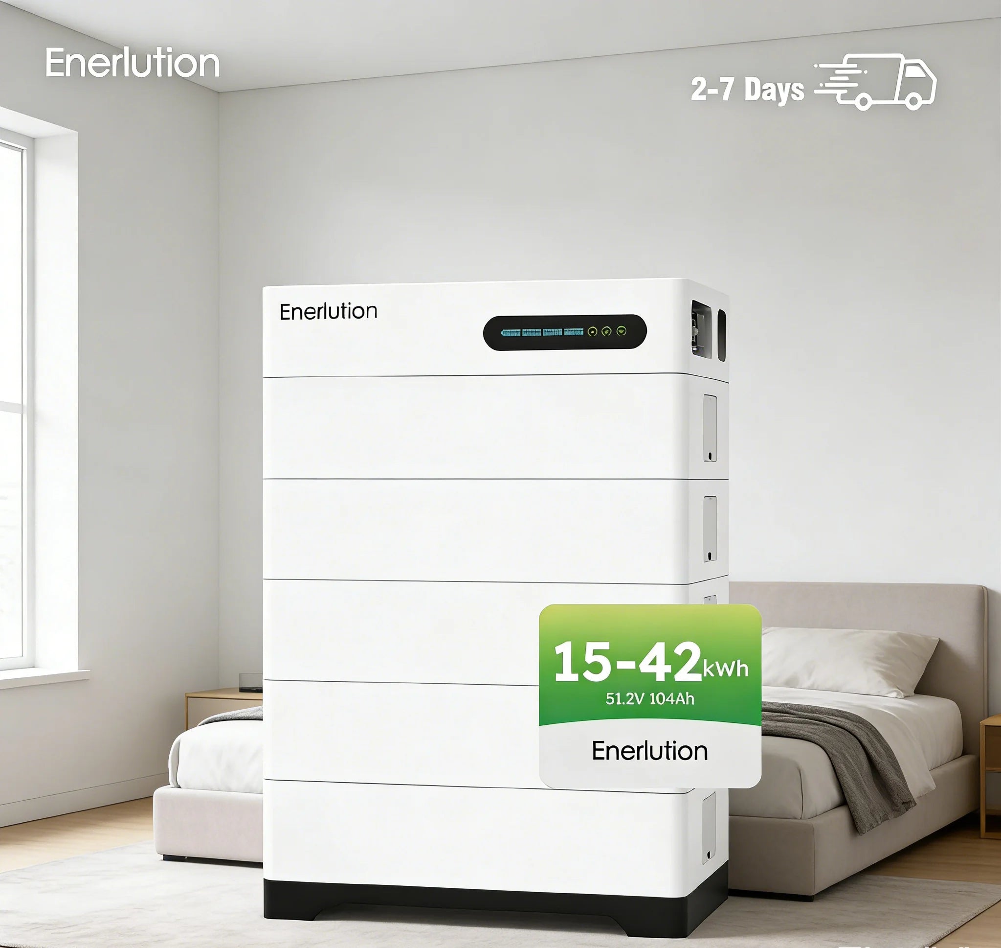 Enerlution 15KWh 20KWh Lithium Ion Battery EU Warehouse Stackable 48V 200Ah Solar Storage Battery