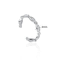 Minimalist Stainless Steel Hollow Thin Band Ring Ladies Jewelry Daily Wear Waterproof Link Chain Design Finger Open Ring