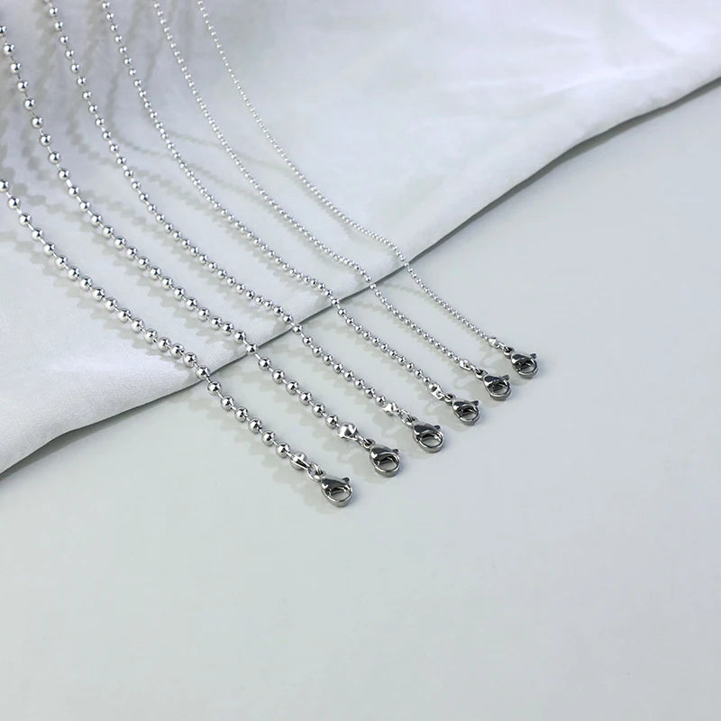 Dogtag Chain Ball Chain Necklace Bulk Beaded Necklace Chains for Men's Jewelry Making & DIY Crafts Jewelry Findings & Components