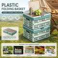 Haogle Wholesale Collapsible Plastic Storage Baskets for Camping Picnic Travel Car Plastic Foldable Storage Basket