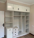 Economical Modern Extendable Glass Door Wardrobe Functional Easy-to-Install for Rental Homes and Offices