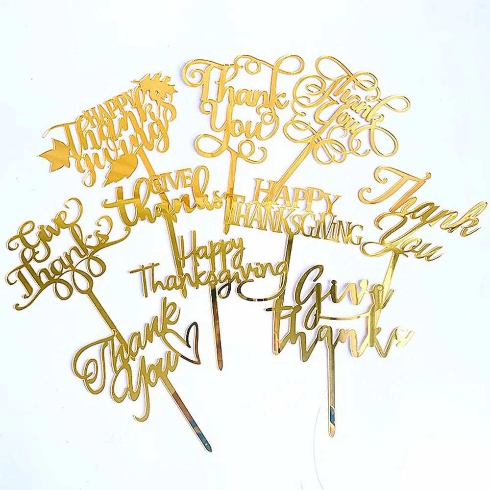 Acrylic Cake Topper of Cake Decorator Happy Birthday Flag