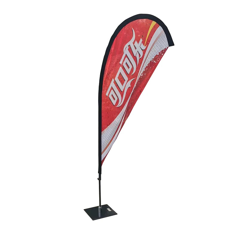 Promotion Custom Advertising Outdoor Flying Banner Teardrop Tear Drop Flags Beach Feather Flag With Base Sale Sign Kit Stand