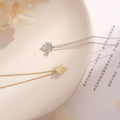 Luxury Design 925 Sterling Silver Leaf Necklace Dainty 18K Gold Leaf Pendant Chocker for Women Girls