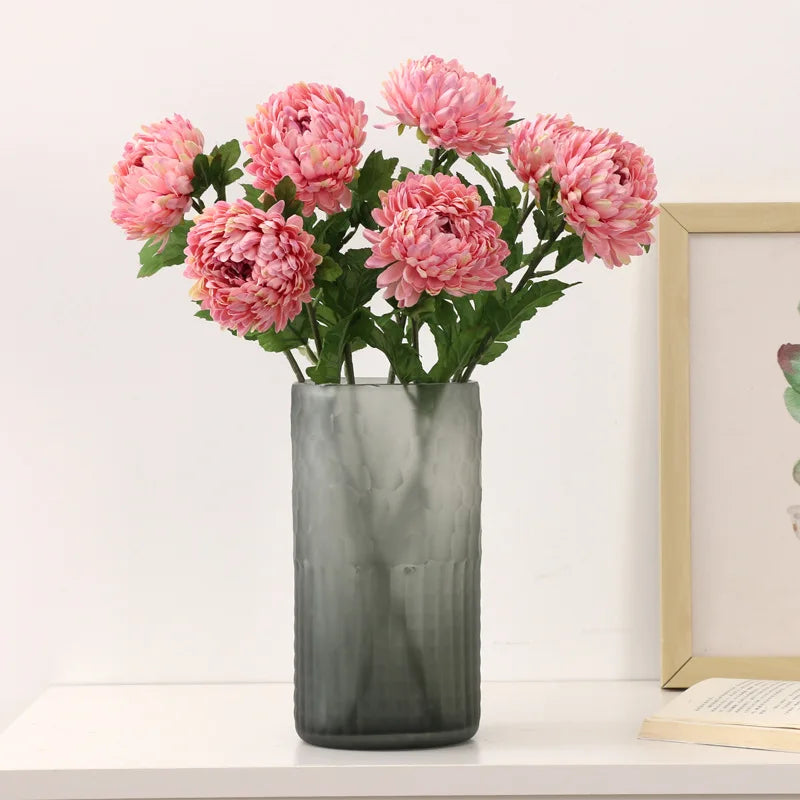 C-CH003 Wholesale Hot Sale Single Stem Artificial Silk Chrysanthemums Flowers for Wedding Home Party Decoration