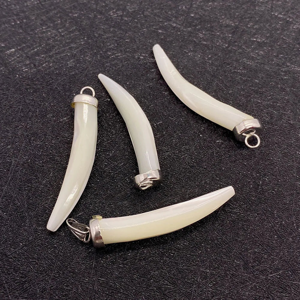 Natural Sea Shell 7x37mm Pepper Shaped Pendant DIY Necklace Jewelry Mother of the Pearl