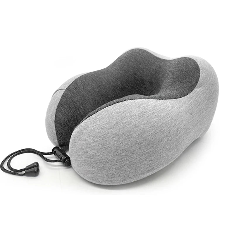 Customization U Shape Travel Pillow with Storage Memory Foam Neck Support Slow Rebound Travel Neck Pillow