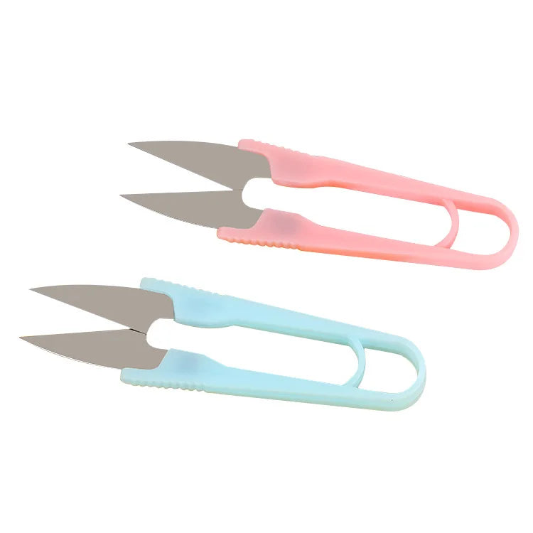 10cm Multicolored U-Type Small Cutter Metal Plastic Scissors for DIY Crafting and Jewelry Making