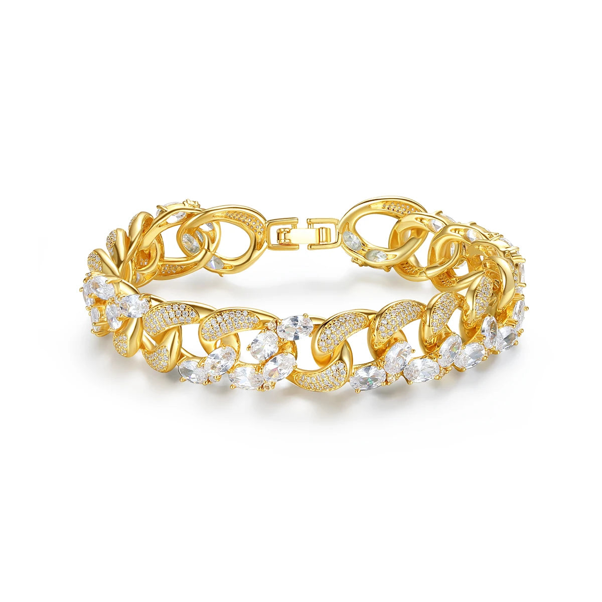 JINSE Zirconia Small Lock Key Pendant Charms Bracelet Women Link Chain Gold Silver Luxulry Bracelet Zirconia Bracelet