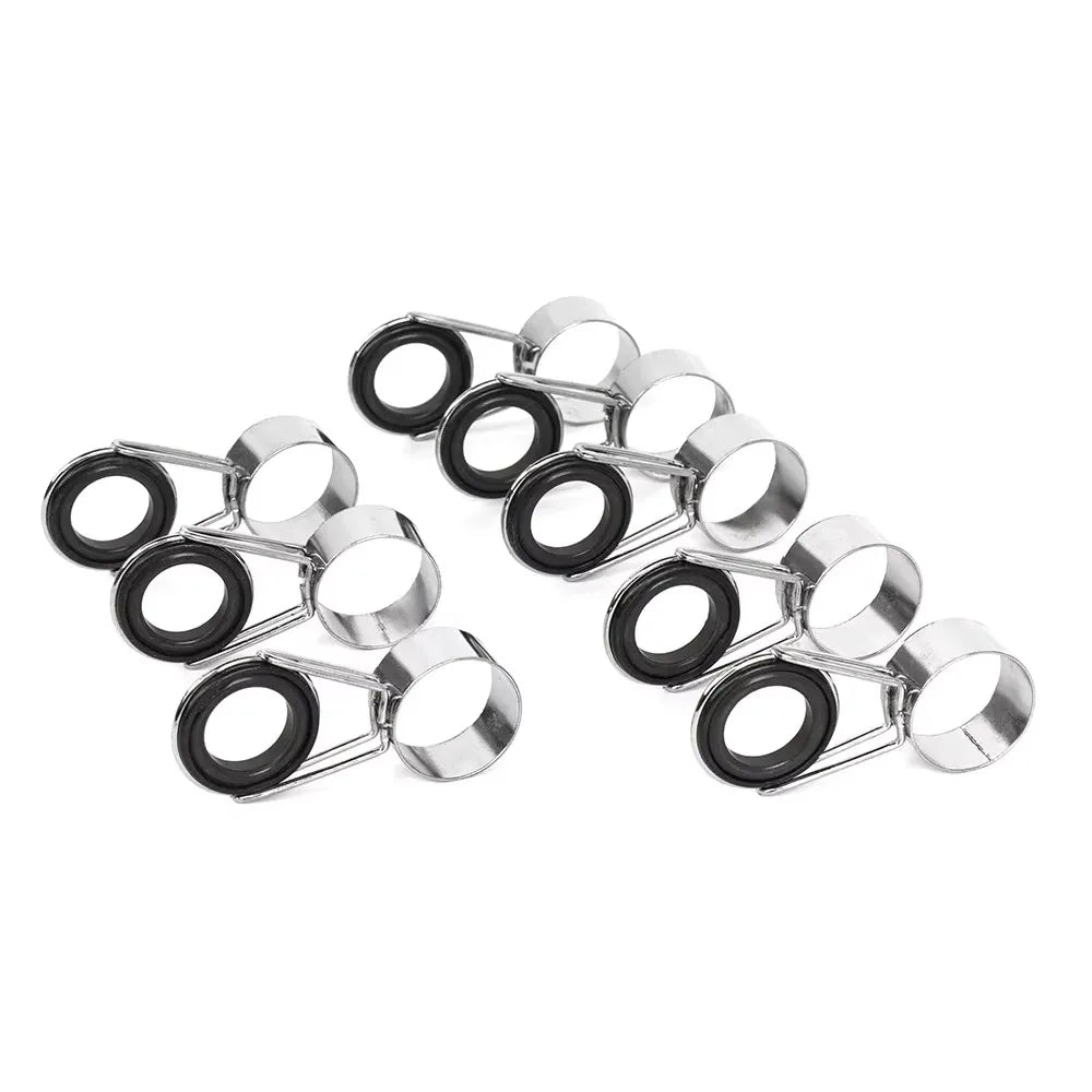 Metal Telescopic Fishing Rod Guide Top Ring Set for Building and Repairing Raft Fishing Rods