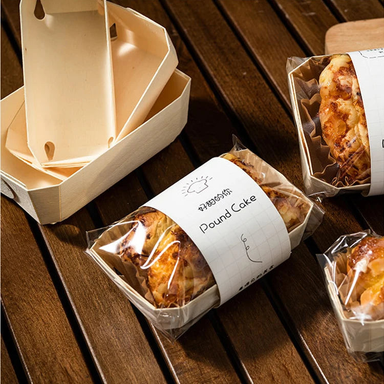 Best-selling Log Solid Color Handmade High Temperature Resistant Microwave Oven Foldable Wooden Cake Bread Box