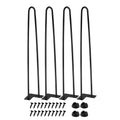 20-Inch Black Iron Metal Feet for Dining Outdoor Workshop-OEM ODM Furniture Hardware Coffee & Sofa Table Legs Bedroom Hotel Use