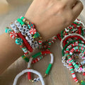 Custom Christmas Polymer Clay Miyuki Beads Bracelet Merry Christmas Letters Fashion Jewelry Bracelet