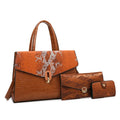 Women Trendy Handbags Wholesale 3 Piece Handbag Set Pu Leather Ladies Hand Bags Shoulder Handbag