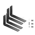 6mm Thickness Heavy Duty Metal L Shape Wall Mounted Shelf Bracket for Kitchen Bathroom Bedroom Office Usage