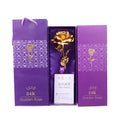 High Quality Customized Gift Box 24K Gold Rose Flower Artificial Golden Roses
