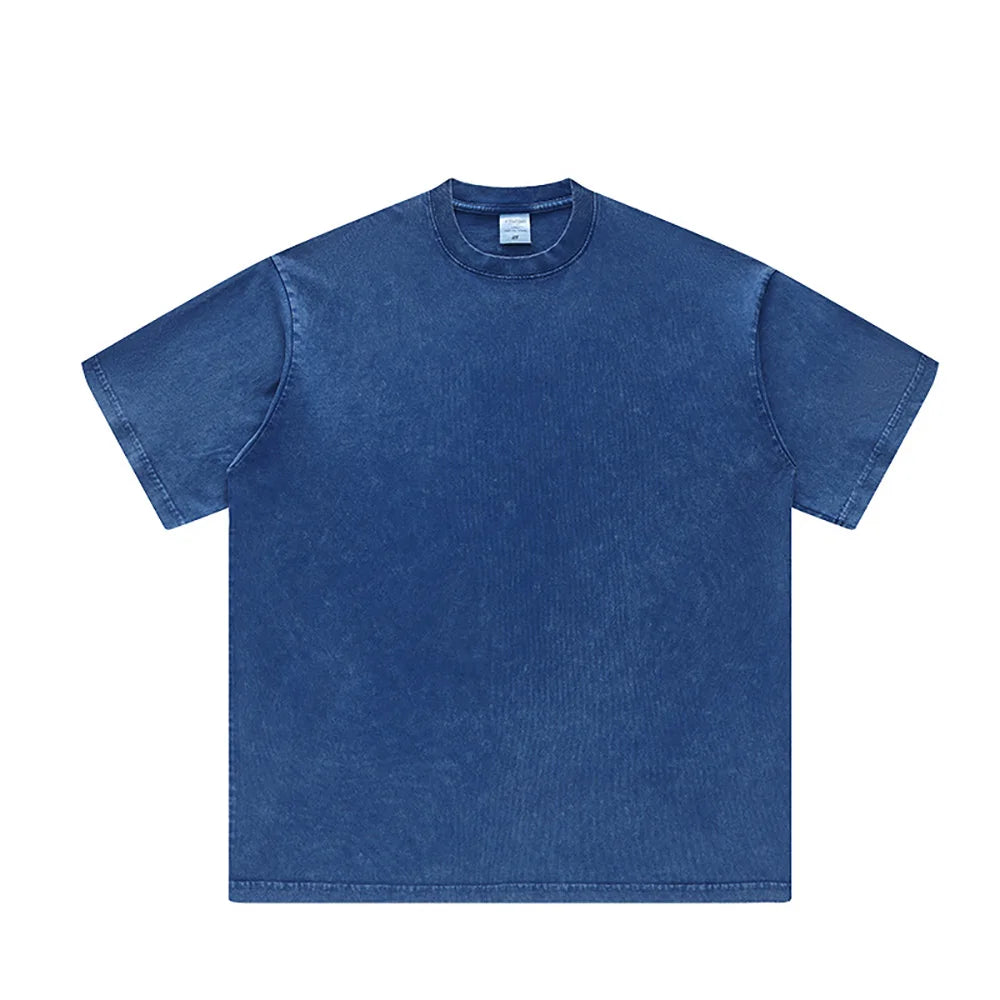 T-shirt Men's Street Custom Clothing Retro Oversized Thick Cotton