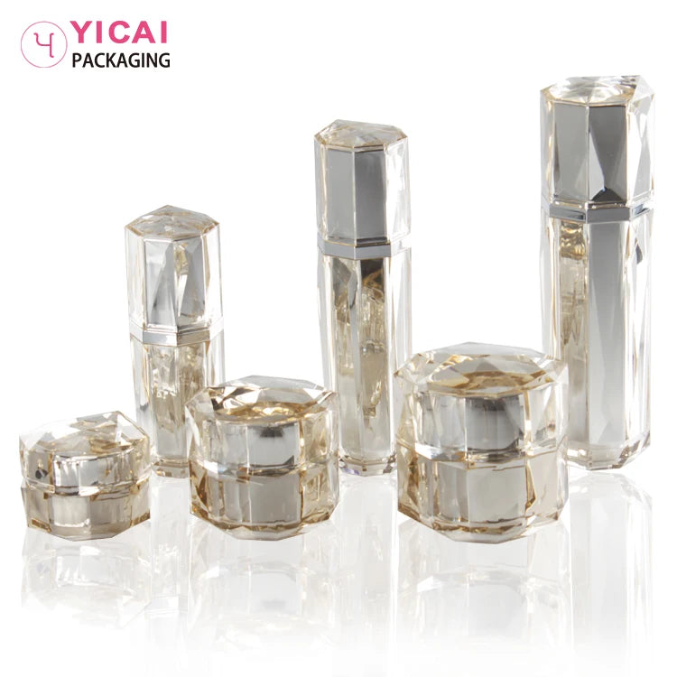 15g 30g 50g Shell Gold Acrylic Cosmetics Cream Jars 30ml 50ml 100ml Travel Lotion Bottle Body Butter Containers Plastic