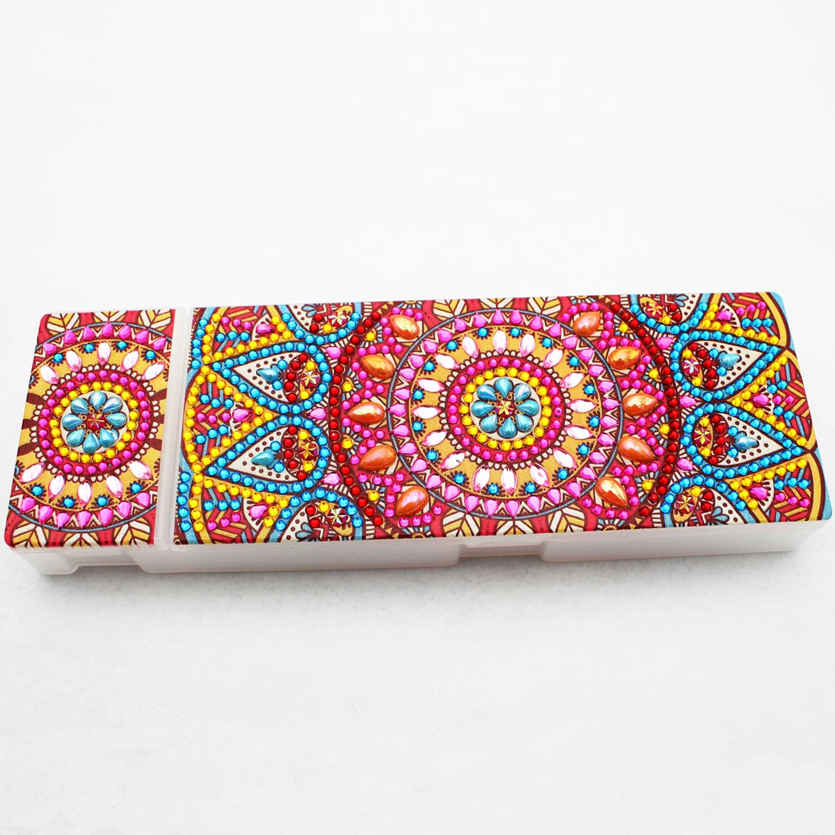 DIY Special Shaped Diamond Painting 2 Grids Pencil Case Mandala Stationery Storage Box Kids Gift