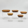 Custom Logo Bamboo Lid 4 Oz Airtight Glass Spice Jars For Herbs Food Seasonings Kitchen Pantry Storage Containers