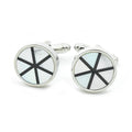 Wholesale Onyx Mother Pearl Shell Premium Cufflinks Custom Mens Suit Shirt Fashion Accessory Wedding Tuxedo Trendy Jewelry Gift