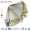 Safe Certificated Custom Drinks Mixers Martini Pick Cocktail Stirrers Customized logo Stainless Steel Gold Color Cocktail Picks