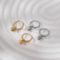 New Trendy Earring 18K Gold Plated Dainty Gold & Silver  Plated Heart Hoop Earring Huggie Earrings Wholesale