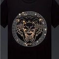 Luxury Eco-Friendly 3D Customized Hotfix Tiger Iron on Patches with Crystal Rhinestone Transfer