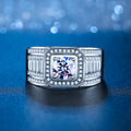 Wholesale 925 Sterling Silver Light Luxury Men's 1Carat D Color Moissanite Hip Hop Ring Fine Jewelry