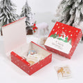 Christmas Packaging Box Candy Biscuit Egg Tart Egg Yolk Pastry Box Disposable Dessert Gift Box for Dessert Shop