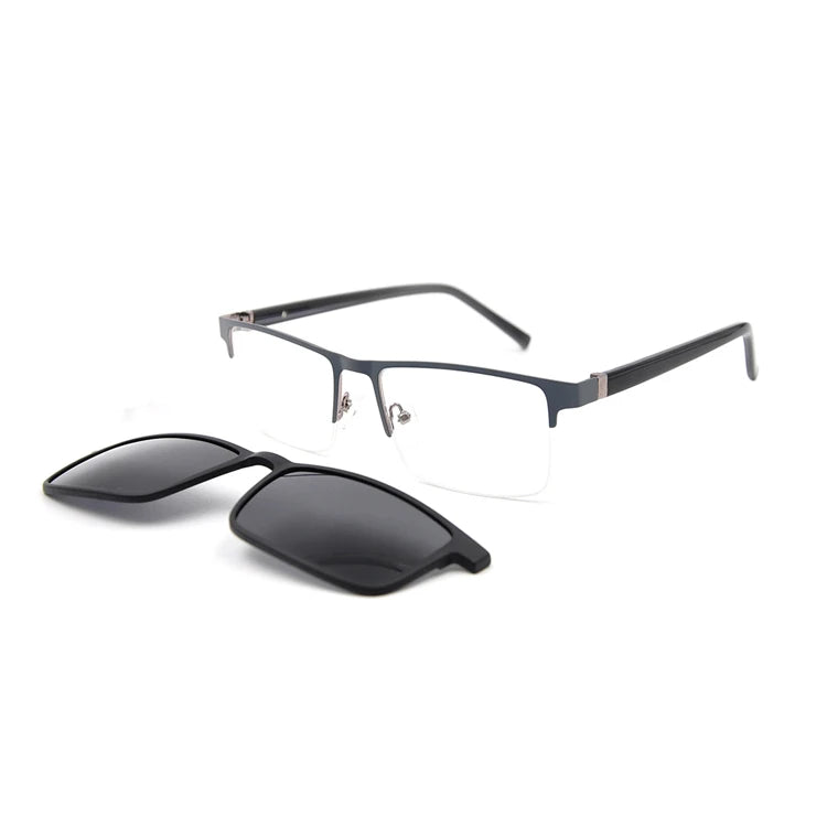 Hot Selling Unbreakable Stainless Steel Optical Frames Magnetic Metal Clip-On Sunglasses for Reading for Day-to-Day Use