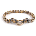 Dual Color Plating Viking Jewelry Stainless Steel Chain Wristband Viking Wolf Bracelet